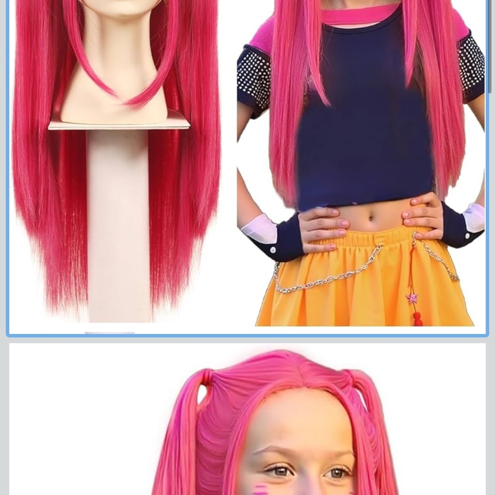 Vibrant Pink Women's Wig